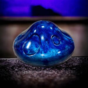 Resin Mushroom Jar -Stunning Sapphire Blue