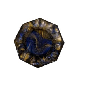Sapphire Blue and Gold Resin Ashtray