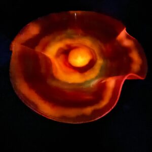 21" Large resin bowl neon colors