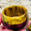 Resin Mushroom Jar - Gold and Merlot Wine