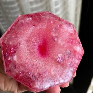 Iridescent Pink Resin Ashtray