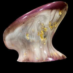 Lotus Leaf Elegant Burgundy and Gold  Resin Soap Dish
